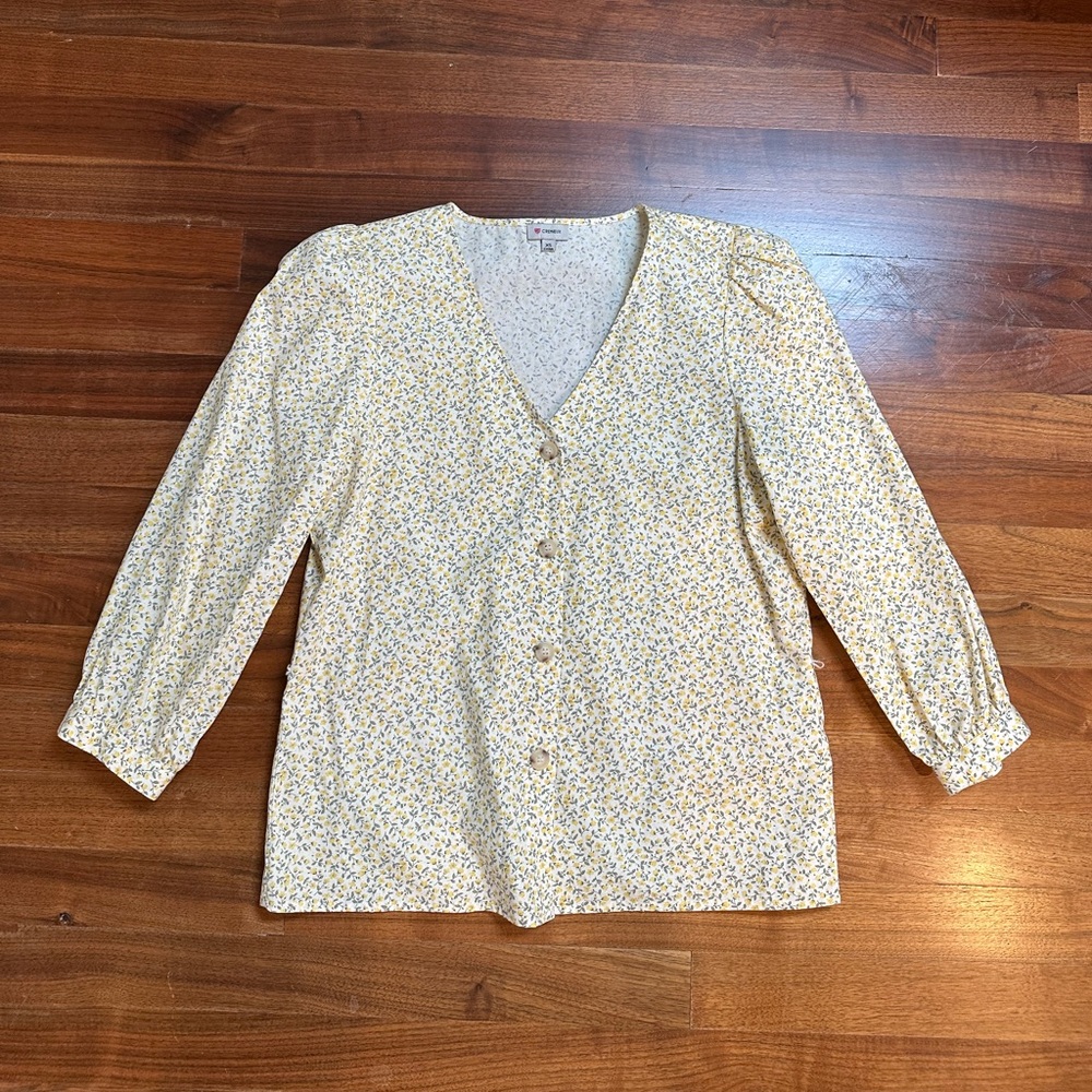 Yellow floral shirt